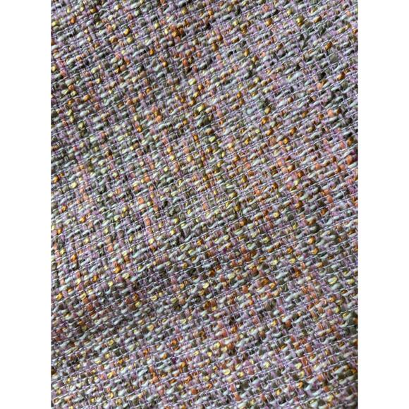 Gap Size 12 Wool Blend Black Pink Tweed Pencil Skirt Velvet Trim Flared EUC - Picture 4 of 8